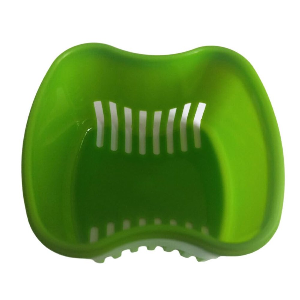 dijiusidy Denture Bath Box Plastic Tool Mouth-guard Artificial Tooth Holder Lightweight Convenient False Teeth Case Using Supplies, Fruit Green