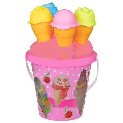 BargainsMania Ice Cream Cones Bucket - Let Your Kids Make a Variety Of Cool Ice Cream Cones With This 11 Iece Ice Cream Beach Pail Set.