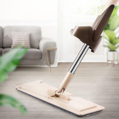 Hand Free wash Flat Mop for Floor Tile Window Telescopic Dust Mop with Replacement Pad 360 Rotatable Multifunction Microfiber Mop Household Dirt Removal Scrubber /640