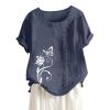 Womens Tops Size 10 Women Cotton Jumper Shawl White Jumper Women Puff Sleeve Side Buttons Sexy Windbreaker Jacket Womens Vest Tops top Cotton Blouse darped Cowl Neckline Blue view 1