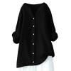 Womens Knitwear Collar Zip up Linen Jumper Women Plaid White Hoodie Womens Ladies Long Sleeve t Shirt Plus Size Linen Jacket for Women 24-26 Pullover Blouse Quarter Zipper Collar Long view 2