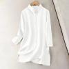 WILLBEST Tunic Tops for Women UK Outfits for Women Breathable Soft Tops UK Summer Leggings Cotton t Shirt Pullover Blouse Tshirts Tunic Shirts Blouses Teddy Linen view 2