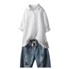 WILLBEST Linen Lined Shirts Womens Long Sleeve Tops UK Sleeveless Womens Longline Tops Waterproof Jacket and Trousers Cotton Printed Thanksgiving Gifts Shrugs Cowl Neck Blouses for Women UK Plus Size view 4