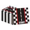 100Pcs Race Car Party Napkins Disposable Black and White Checkered Paper Napkins Race Car Birthday Party Supplies Racing Car Party Lunch Napkins for Baby Shower Birthday Party Decorations view 1