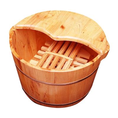 UYDJAKX Natural Wooden Footbath Bucket,Pedicure Basin Foot Bath Barrel Binaural Wood Non-Cedar Wood Pedicure Basin Foot Washing Barrel Wooden Barrels lofty ambition hopeful Star of Light