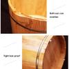 UYDJAKX Natural Wooden Footbath Bucket,Pedicure Basin Foot Bath Barrel Binaural Wood Non-Cedar Wood Pedicure Basin Foot Washing Barrel Wooden Barrels lofty ambition hopeful Star of Light view 4
