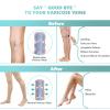Compression Pantyhose for Women, 20-30 mmHg Footless Medical Compression Stockings, Waist High Opaque Graduated Support Compression Hose Tights for Edema, Varicose Veins, Swelling, Beige, Large view 4
