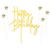 Black Happy Birthday Cake Topper Cake Cupcake Topper Decoration Birthday Cake Decorations Supplies(Black 6) view 1