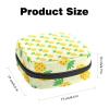 RODAILYCAY Period Bags for School, Sanitary Napkin Storage Purse, Zipper Menstrual Cup Pouch, Tampon Bags for Women Pineapple Yellow view 2