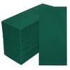 100 Pack Dark Green Paper Napkins, Disposable Linen-Feel Guest Towels Cloth-Like Hand Towels, Soft, Absorbent, Paper Hand Napkins for Kitchen, Bathroom, Parties, Weddings, Dinners - 12" x 17"