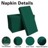 100 Pack Dark Green Paper Napkins, Disposable Linen-Feel Guest Towels Cloth-Like Hand Towels, Soft, Absorbent, Paper Hand Napkins for Kitchen, Bathroom, Parties, Weddings, Dinners - 12" x 17" view 4