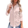 WILLBEST Sweatshirts for Women Asymmetrical Hem Womens Lightweight Waterproof Jacket Crop Tops Teddy Coat Sweatshirts for Women Camisole Tops Notch v Neck Casual 3/4 Stretchy Ruched Sleeve view 1
