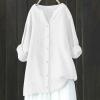 Womens Cable Knit Jumper Lapel Button Down Running Waterproof Jacket Womens Workwear Women Gothic Skull Baseball Collar Tiered Cotton Outfits high Neck Tops for Women White Crop top view 3