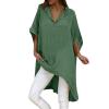 Cotton Jumpers for Women Hoodie for Men Kimono Cardigan Blouses White Ruffle Blouse Jumper Dresses Women Square Neck Cotton Sweatshirt Plush Linen Full Zip Pirate top Balloon view 1