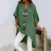 Cotton Jumpers for Women Hoodie for Men Kimono Cardigan Blouses White Ruffle Blouse Jumper Dresses Women Square Neck Cotton Sweatshirt Plush Linen Full Zip Pirate top Balloon view 2
