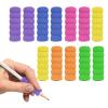 12 pcs Pencil Grips for Children, 6 Colours Foam Pencil Holders for Relieving Fingers Pencil Grips for Kids and Adults view 1