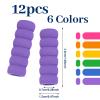12 pcs Pencil Grips for Children, 6 Colours Foam Pencil Holders for Relieving Fingers Pencil Grips for Kids and Adults view 2