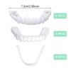 False Teeth Instant Veneers Dentures Top and Bottom 1 Pair Clip in Veneers Teeth Whitening Temporary Prosthesis Teeth, Comfortable Fit Cosmetic Teeth for Men and Women view 2