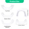 2 Pairs Prosthesis Teeth Instant Veneers Dentures Upper and Lower, Temporary Denture Silicone Clip on Veneers for Men and Women, Missing Tooth Replacement Kit Cover The Bad Teeth view 2