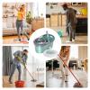 1 x Floor Spins Mop 360 Rotatable Automatic Mop with Bucket, Labor-Saving Cleaning Mop Wringer | 1/2/3 Cotton Head Automatic Spins Mop for Living Room, Kitchen, Balcony, Study Room view 4