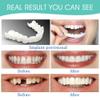 1 Pair Clip on Veneers Top and Bottom Instant Veneers Dentures Fake Teeth Smile Veneers, Whitening Cosmetic Teeth for Men Women Cover Imperfect Teeth, with Tweezers view 4