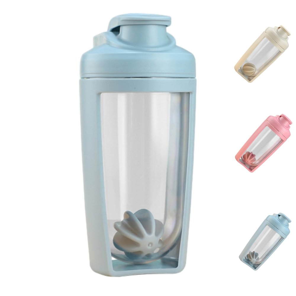 ALINUOYQ Shaker Bottle 500ml Protein Mixes Shaker Bottle with Whisk Ball, Blender Shaker Bottle BPA-Free Leak Proof Shaker Cup with Handle, Mixer Cup Pre-workout Cup for Gym, Office, Travel