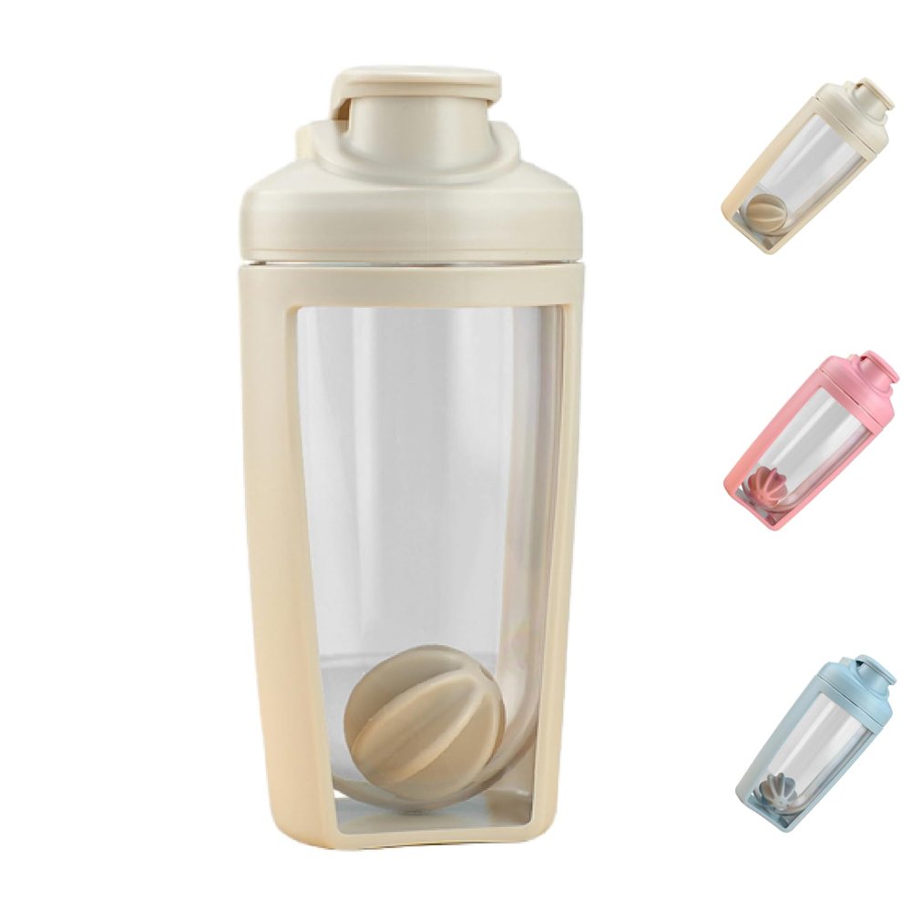 ALINUOYQ Shaker Bottle 500ml Protein Mixes Shaker Bottle with Whisk Ball, Blender Shaker Bottle BPA-Free Leak Proof Shaker Cup with Handle, Mixer Cup Pre-workout Cup for Gym, Office, Travel