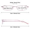 ABETOS Slim Pen Reading Glasses Blue Light Blocking Metal Readers In Tube Case Superlight Spring Hinge Pocket Portable Eyewear Thin Travel Eyeglasses 1.0+ 1.5+ 2.0+ 2.5+ 3.0+, Pink+1.0 view 2