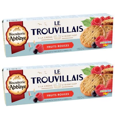 Biscuiterie de l'Abbaye Mixed Berries Biscuits Trouvillais 150g x 2