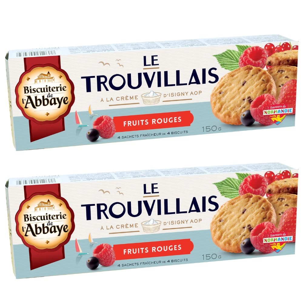 Biscuiterie de l'Abbaye Mixed Berries Biscuits Trouvillais 150g x 2