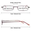 ABETOS Slim Pen Reading Glasses Blue Light Blocking Metal Readers In Tube Case Superlight Spring Hinge Pocket Portable Eyewear Thin Travel Eyeglasses 1.0+ 1.5+ 2.0+ 2.5+ 3.0+, Red+3.0 view 2