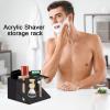 Acrylic Shaver Holder - Clear Acrylic Storage Stand, Multi-Function Cosmetic Storage Organizer for Toothbrush, Shaving Cream, Shaving Brush, Brush view 2