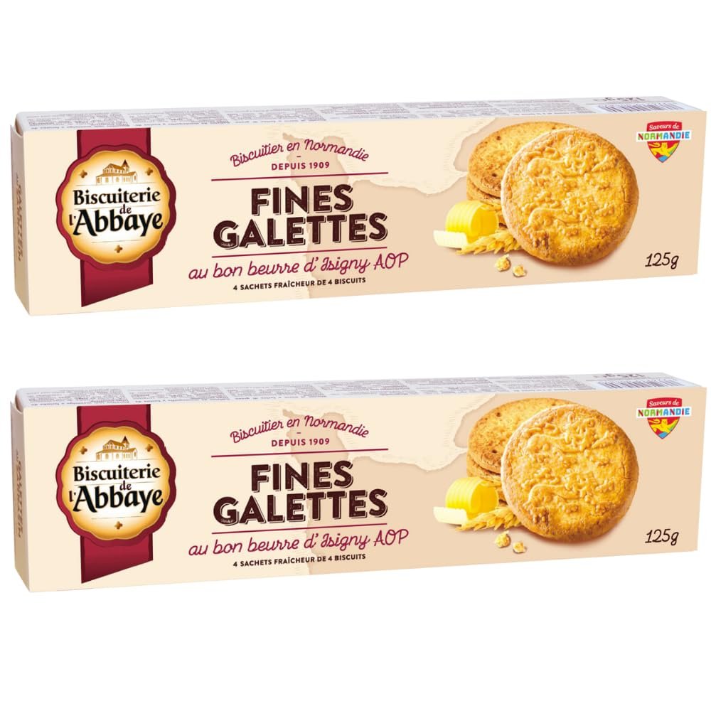 Biscuiterie de l'Abbaye Galettes Butter Biscuits 125g x 2