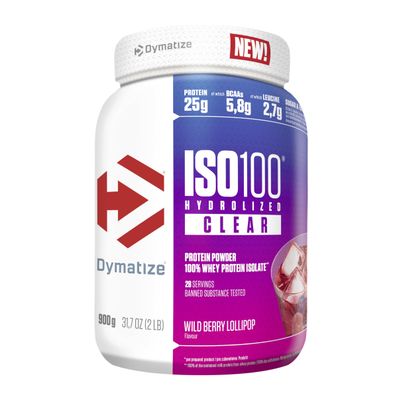 Dymatize ISO 100 Hydrolized Clear Wild Berry Lollipop 900g Whey Protein Powder