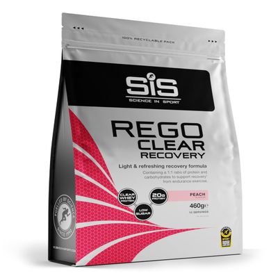 Science in Sport Rego Clear Recovery | Clear Whey Protein Shake for Muscle Recovery | 20g Protein per Serving, Peach Flavour, 460g