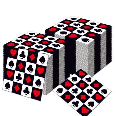 Nenluny 40pcs Casino Poker Card Party Napkins Las Vegas Theme Party Paper Napkins for Casino Poker Card Theme Party Supplies