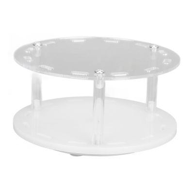 ZJchao Rotatable Acrylic Eyelash Tweezers Holder Display Shelf with 12 Holes, Organized Storage for Eyelash Extensions (Pure White)