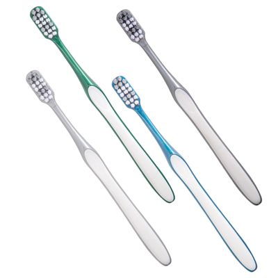 Beaupretty Hard Bristle Mens Toothbrushes 4pcs, Large Head Manual Cleaning Brushes for Teeth Stain Removal, Lightweight Portable Travel Toothbrushes for Adult Oral Care