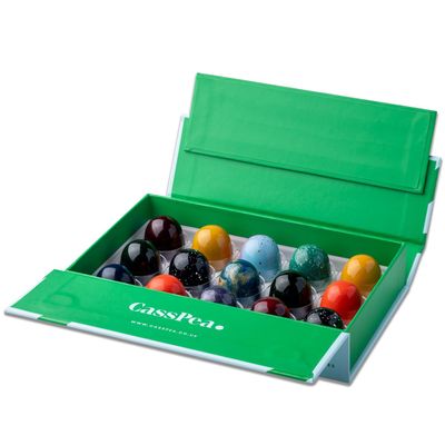 CassPea Chocolates Artisan Collection | Luxury Handcrafted Chocolate Box | 15 Exquisite Bonbons, Assorted Flavors | Gift for Birthdays & Special Occasions (225g)