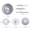OUZBEM Spin Mop Bucket Floor Cleaning System - Self Cleaning Dry Wet Spin Mop - Flat Floor Mop Bucket Set with 5 Microfiber Pads Refills - Ideal for Pet Owners,Grey vision view 2