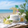 Gold Glitter Aloha 15 Cake Topper, Hello 15/Happy 15th Birthday, Summer Hawaiian Luau Tropical Pineapple Themed 15th Birthday Decorations view 4