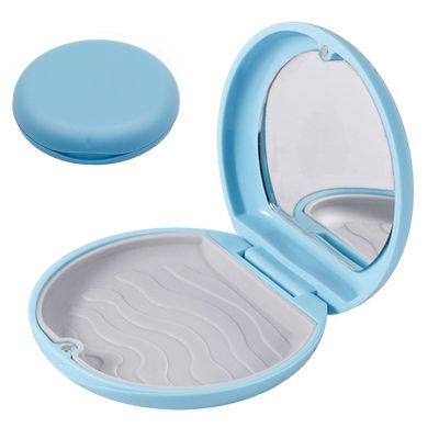 Denture Storage Box - False Teeth Storage Case with Magnetic Closure,Outdoor Teeth Care Box to Extend Mouth Guard Retainer Life for Business Trips, Camping, Outing