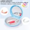 Denture Storage Box - False Teeth Storage Case with Magnetic Closure,Outdoor Teeth Care Box to Extend Mouth Guard Retainer Life for Business Trips, Camping, Outing view 4