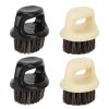4pcs Soft Bristles Knuckle Beard Brush with Round Handle for Men Premium ABS Material Mustache & Beard Styling Kit, Gentle on Skin view 3