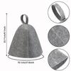 2-Piece Premium Wool Felt Sauna Hat Set - Breathable & Flexible Steam Room Headwear for Spa Sessions, Thermal Protective Bath Accessories for Hot/Dry Sauna Use view 2