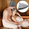 2-Piece Premium Wool Felt Sauna Hat Set - Breathable & Flexible Steam Room Headwear for Spa Sessions, Thermal Protective Bath Accessories for Hot/Dry Sauna Use view 3
