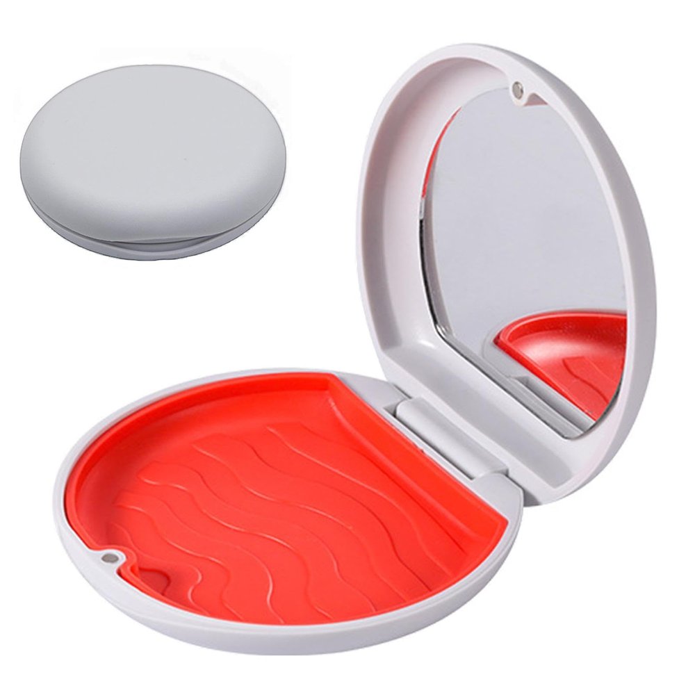 Denture Storage Box - Magnetic Closure Case for Women Denture | Mouth Guard Night Guard Retainer Box to Extend Denture Life for Traveling, Business Trips, Mountaineering
