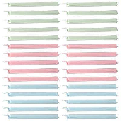 couponhub 30Pcs Plastic Sealing Clip Food Bag Clips,3 Colors Durable Bag Clips,Easy to Use,Large Size Food Package Chip Clips for Food Kitchen and Home