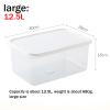 PLABNK Dough Fermentation Box (Transparent), with Cover/Top Opening,4L/7.5L/12.5L, Sealed/Waterproof+ Easy to Clean, for Dough Proofing, Storing Fruits/Vegetables, Cosmetics,12.5L view 2