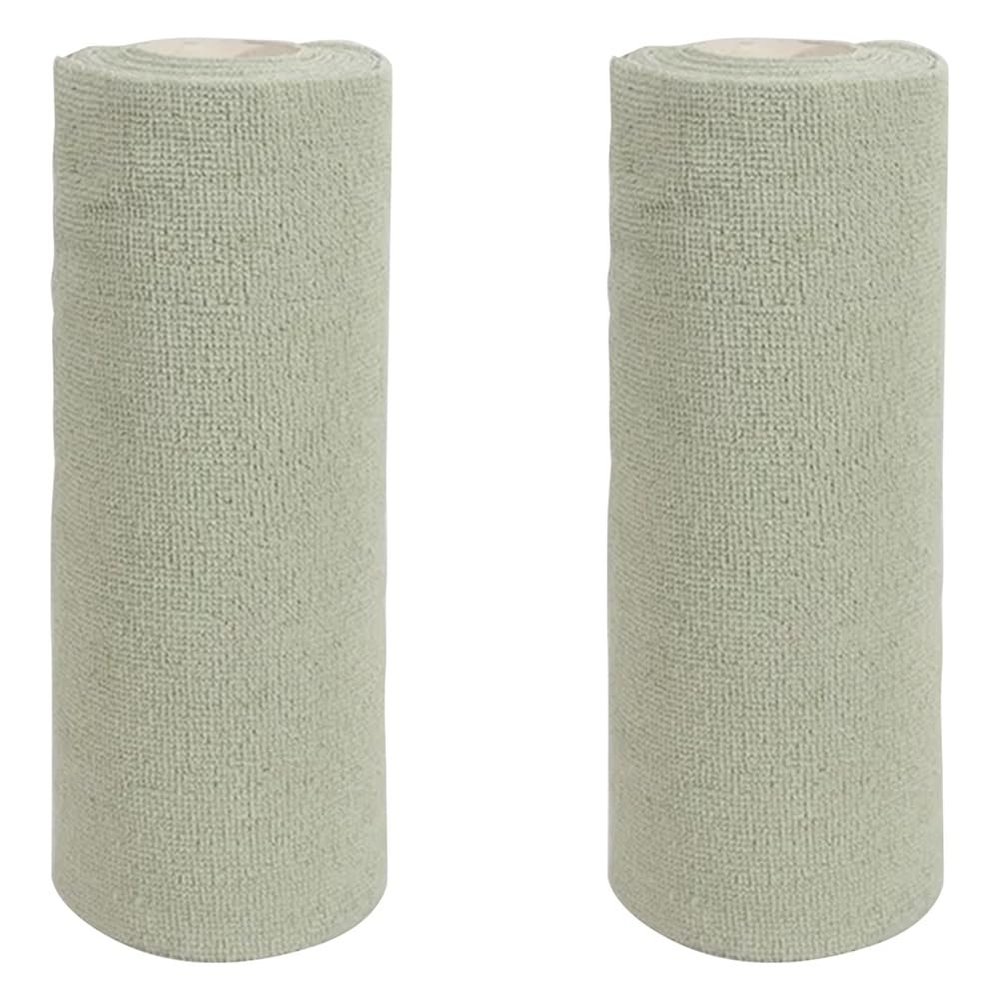 Arivend Household, Microfiber Towel Rolls Dish Rags Wash Paper Towel Replacement, Green